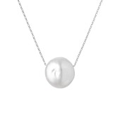 Colier perla naturala baroque cu lantisor argint DiAmanti MS21256P-G